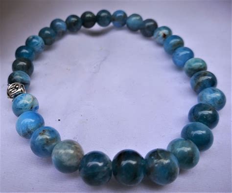 Bracelet Apatite Bleue 10mm Pierres De Lumiere