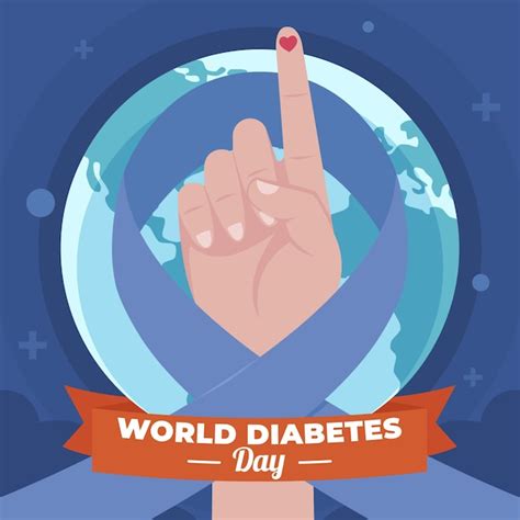 Premium Vector Hand Drawn Flat World Diabetes Day Illustration