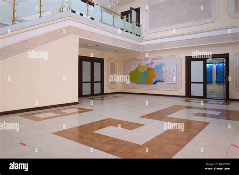 Interior view of the front entrance lobby. At the Local History Museum ...