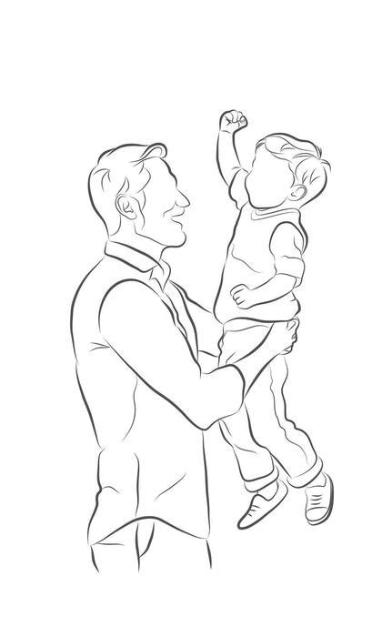 dad outline vector art icons  graphics