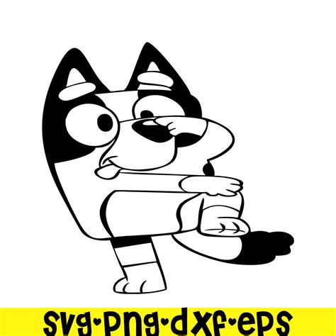 Funny Bandit Heeler SVG PNG DXF EPS Bluey Character SVG Funn | Inspire ...