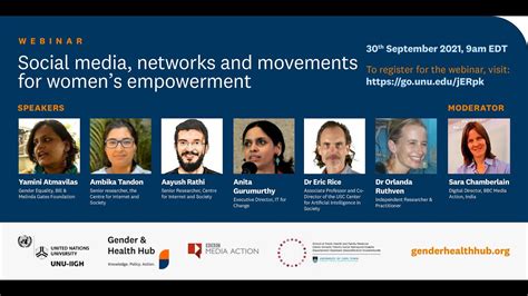 Webinar Social Media Networks And Movements For Women S Empowerment Youtube