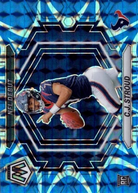 CJ Stroud 2023 Mosaic ND 3 NFL Debut Reactive Blue Price Guide