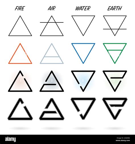 Four Elements Of Nature Symbols