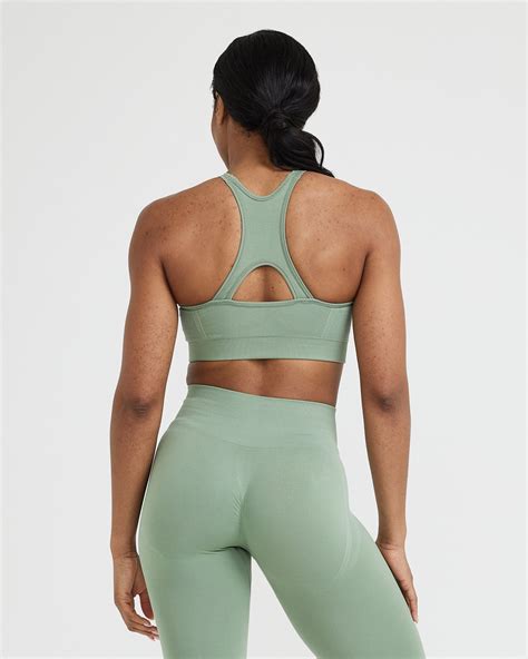 Seamless High Neck Bralette Evergreen Oner Active