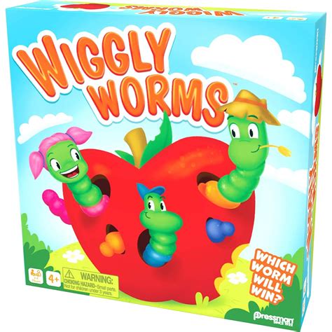 Pressman Wiggly Worms Game Color Matching Memory Preschool Game Sandd