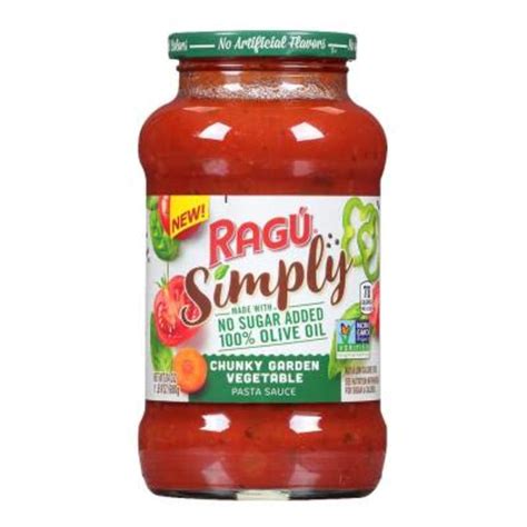 Salsa Para Pasta Ragú Simply Chunky Garden Vegetable 680 G Walmart