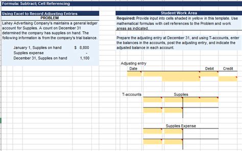 Solved Formula Subtract Divide Cell Referencing Using Chegg