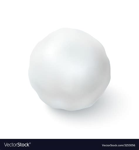 Snowball Icon Isolated On White Background Vector Image