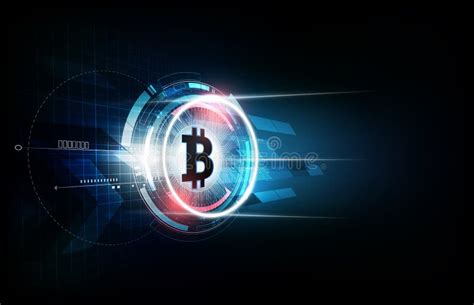 Valuta Digitale Del Bitcoin Dorato Soldi Digitali Futuristici