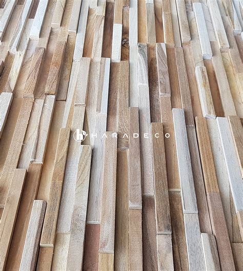 Teak Wood Cladding Haradeco Natural Ripple