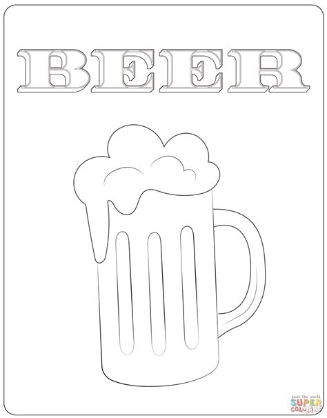 Coloriage Chope à Biere Coloriages à imprimer gratuits