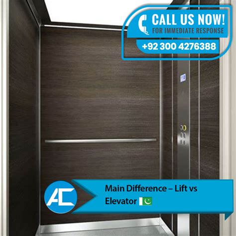 Main Difference – Lift vs Elevator - Access Technologies