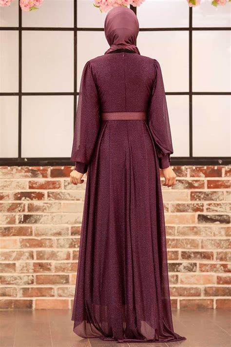 Luxury Purple Muslim Prom Dress 4674MOR Neva Style