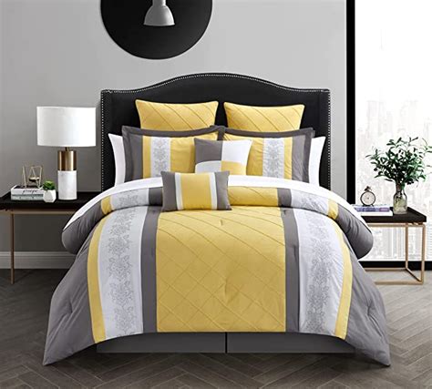 Chic Home 8 Piece Embroidery Comforter Set King