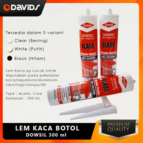 Dowsil Lem Kaca Aquarium Akuarium Silikon Sealant Sealent Silent