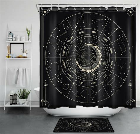 Cosmic Constellation Astrology Shower Curtain Serene Bathroom