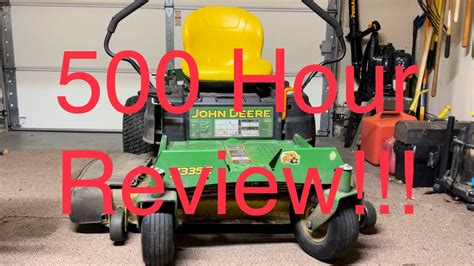 John Deere Zero Turn Review 500 Hours Z335e Youtube