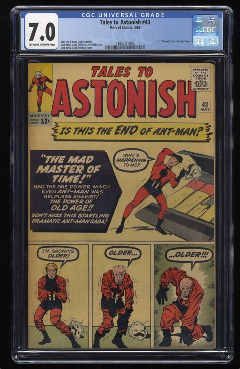 Tales To Astonish 43 CGC FN VF 7 0 Early Ant Man Stan Lee Story