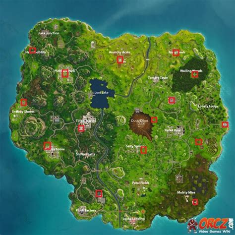 Fortnite Battle Royale F O R T N I T E Letters Locations