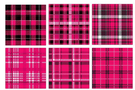 Hot Pink Plaid Seamless Patterns Digital Paper Tartan Etsy