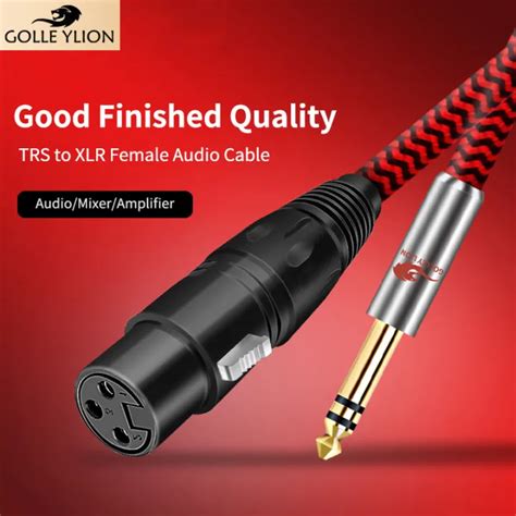 GOLLEY LION XLR Female To 1 4 Inch 6 35mm TRS Jack Lead Balanced