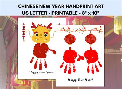 Chinese New Year Handprint Art Handprint Craft Fingerprint Art Year