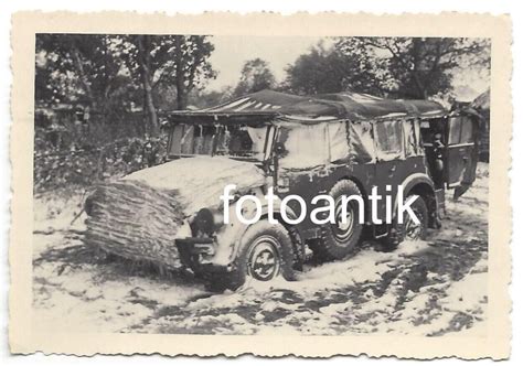 Foto Wk Ostfront Wehrmacht Kfz Sd Kfz Im Winter Festgefahren Sonder