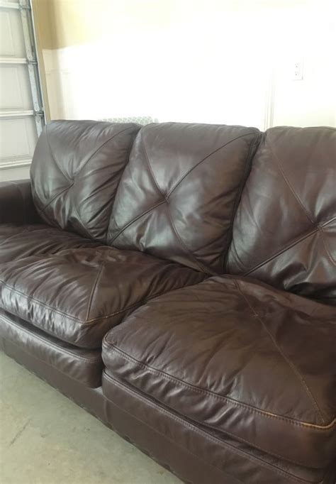 Brown leather sleeper sofa (Furniture) in Covington, GA - OfferUp ...