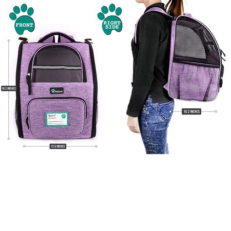 Petami Deluxe Pet Carrier Backpack Heather Purple