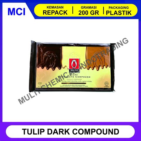 Jual TULIP DARK CHOCOLATE COMPOUND REPACK 200 GR Shopee Indonesia