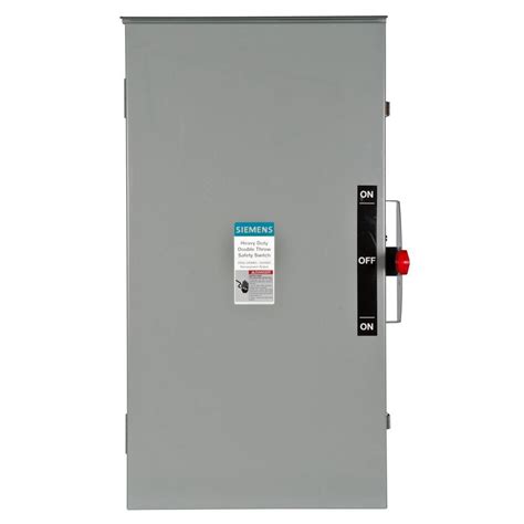 Siemens General Duty Double Throw 100 Amp 240 Volt 3 Pole Outdoor Non Fusible Safety Switch