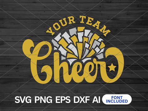 Cheer Svg, Cheer Team Svg Cut File, Cheerleading Svg Png Dxf Eps Ai ...