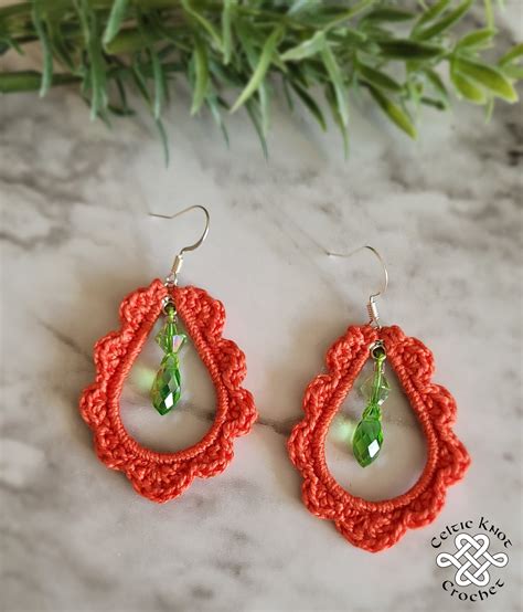 Crochet Earrings Earrings Thread Crochet Earrings Dangle Etsy