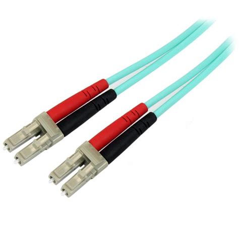 Aqua Om Duplex Multimode Fiber Optic Cable Lc Lc M Fiber