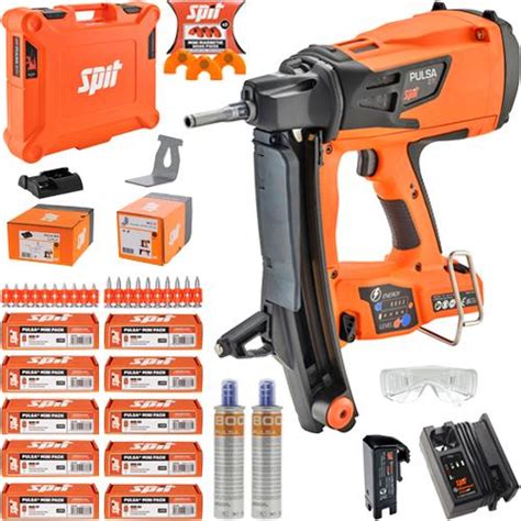 Spit Pulsa E Electricians Nail Gun Starter Kit Battery