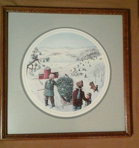 James Milton Smith Signed Framed Print Sledding 495750 Ebay