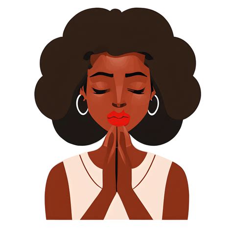 Beautiful African American Woman Praying Creative Fabrica