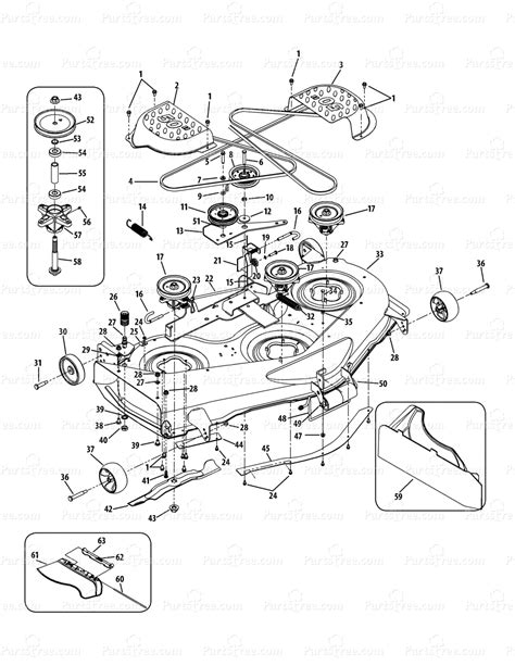 Cub Cadet 50 Inch Mower Deck Parts Diagram Cub Cadet 54 Inch