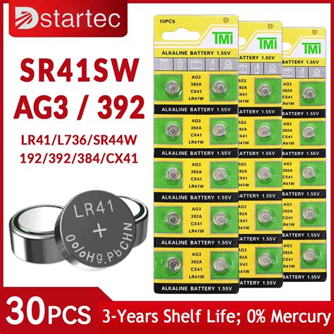 DStartec Lot De 30 Piles Alcalines AG3 LR41 392 192 Pile Bouton 1