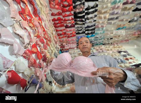 56 Year Old Chen Qingzu Shows A Bra Inside His Bra Museum In Yacheng Town Sanya City South