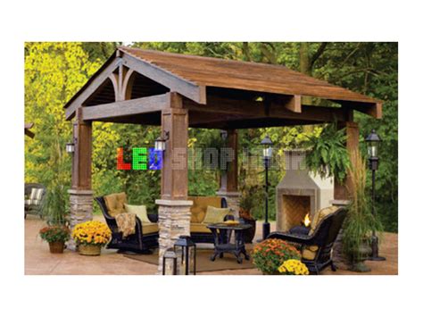 Multicolor Y Son Frp Decorative Timber House Gazebo For Garden Area