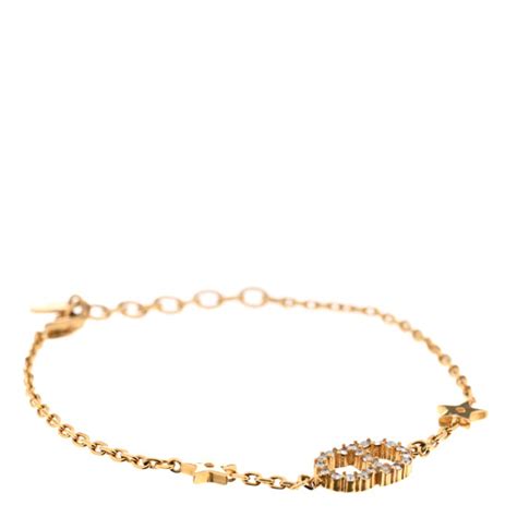 CHRISTIAN DIOR Crystal Clair D Lune Bracelet Gold 1190507 FASHIONPHILE