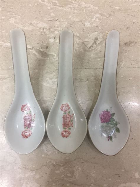 Vintage Chinese Soup Spoon Furniture Home Living Kitchenware