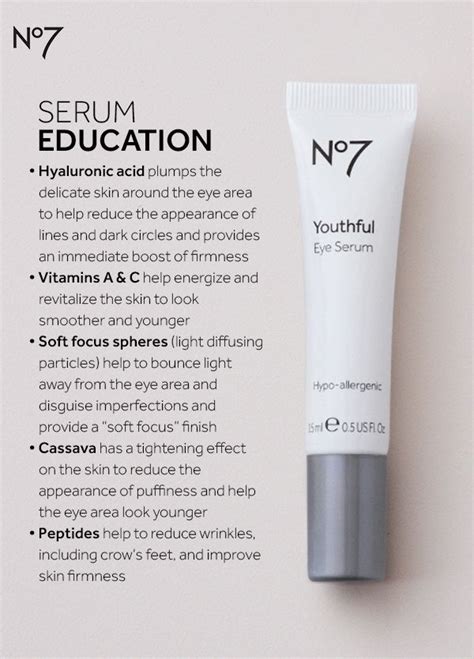 No7 Youthful Eye Serum Anti Aging Skin Care Eye Serum