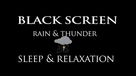 Heavy Rain And Rumbling Thunder Sounds For Sleeping Black Screen Sleep Sounds Dark Screen