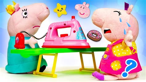 Ocuklar I In Peppa Pig Oyuncak Videolar Anne Domuz Elbiseye Kartma