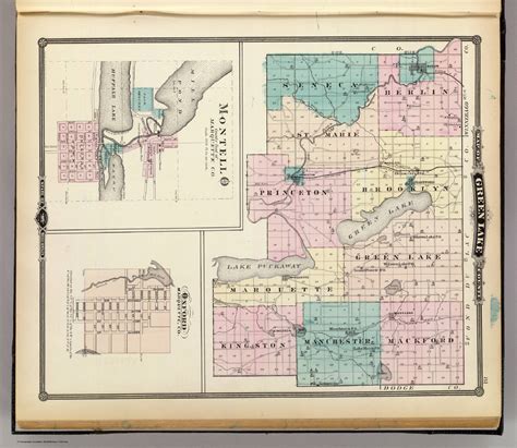 Map Of Green Lake County State Of Wisconsin And Montello And Oxford David Rumsey Historical