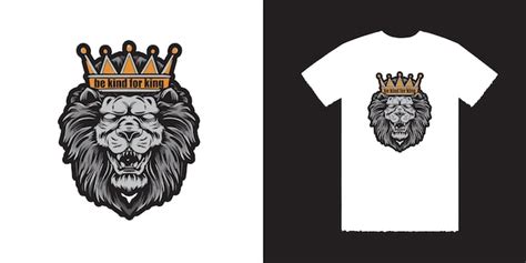 Premium Vector | T shirt design for a lion king lion t shirt design be ...