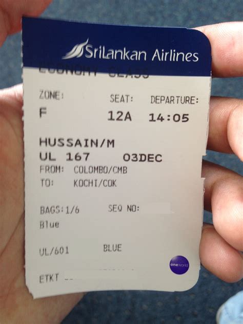 Review Of Srilankan Airlines Flight From Colombo To Cochin In Economy